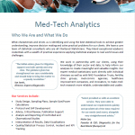 Med-Tech Analytics flyer